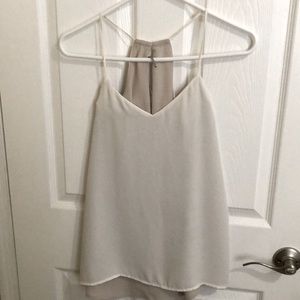 Express reversible flare cami white\beige